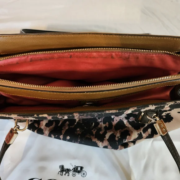 Coach Madison Kimberly Carryall Women's Bag - Brown and Black - Picture 10 of 13